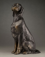 bronze Gordon Setter Sculpture
