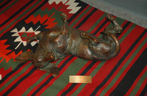 fine bronze canine sculpture
