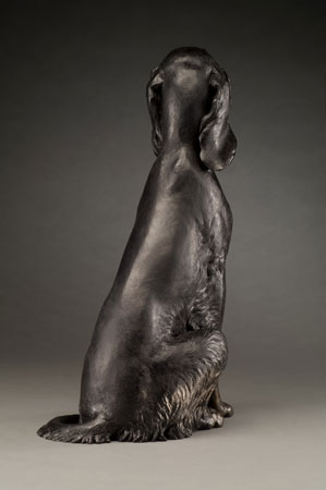 Gordon Setter bronze sculpture by Joy Beckner canine sculptor