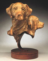 bronze Golden Retriever sculpture