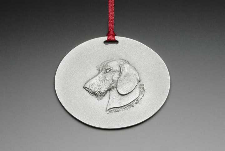 Inspiration Wire Coat Pewter Medal - Pewter SculptureMedallions, Medals, and Awards by Sculptor Joy Beckner