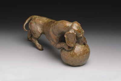 Joy Beckner canine bronze sculpture