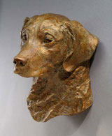 fine canine bronze sculpture