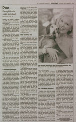Dashshunds of Bronze - St. Louis Post Dispatch article featuring Joy Beckner and her Bronze Dachshunds