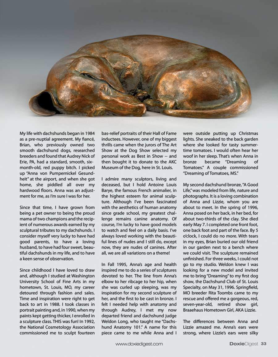 The Doxie Digest Magazine Clay to Collector article page 33