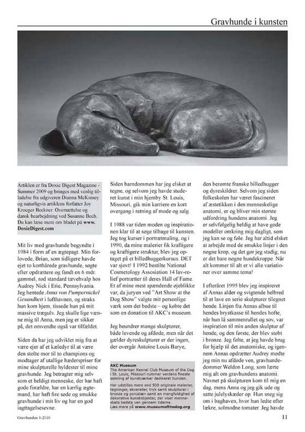 DGK Gravhunden - The Danish Dachshund Club Magazine, Clay to Collector page 11