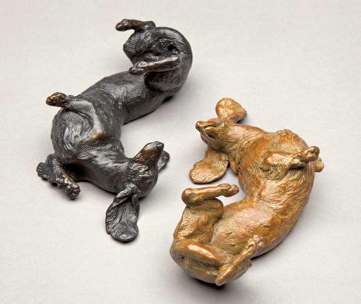 A Good Life 1:6 Scale Long Dachshund Bronze Sculpture by Joy Beckner