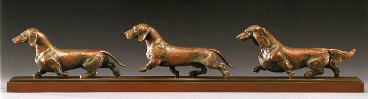 Dream Chaser 1:6 Scale Best of Breed Dachshund Bronze Sculpture by Joy Beckner