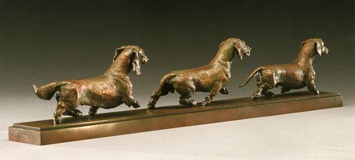 Dream Chaser 1:6 Scale Best of Breed Dachshund Bronze Sculpture by Joy Beckner