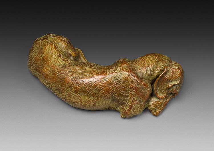 Siesta 1:6 Scale Wire Dachshund Bronze Sculpture by Joy Beckner