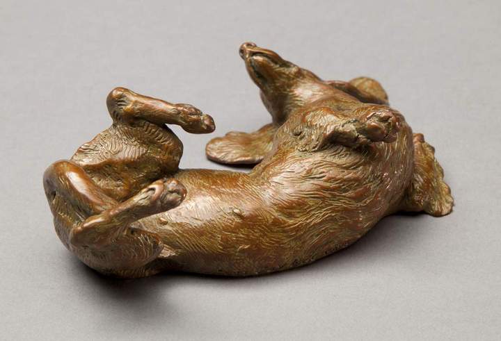 A Good Life 1:6 Scale Long Dachshund Bronze Sculpture by Joy Beckner