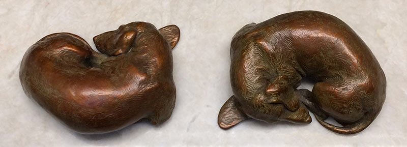 Sweet Dreams 1:6 Scale Tan Dachshund Bronze Sculpture by Joy Beckner
