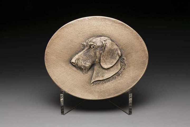 Inspiration Wire Canine Medallic Art in Bronze by Joy Beckner Artist