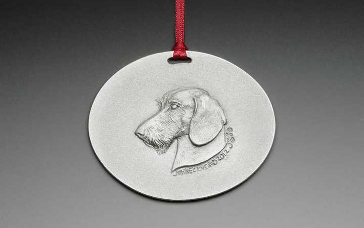 Inspiration Wire Canine Medallic Art in Pewter by Joy Beckner Artist
