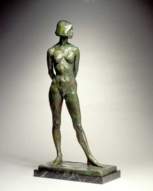 Natasha bronze figuative sculpture of humans by Joy Beckner