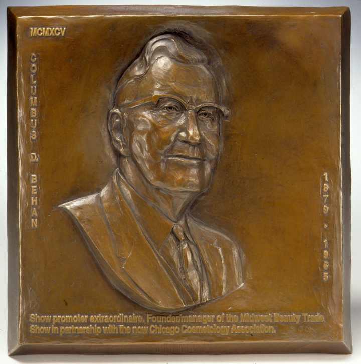 National Cosmetology Association Hall of Fame Columbus D. Behan Human Bronze Sculpture by Joy Beckner