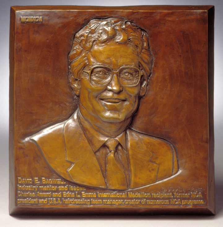 National Cosmetology Association Hall of Fame David E. Bagwell Human Bronze Sculpture by Joy Beckner 