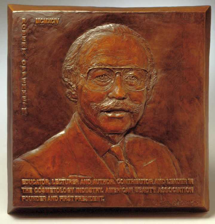 National Cosmetology Association Hall of Fame Robert Oppenheim Human Bronze Sculpture by Joy Beckner