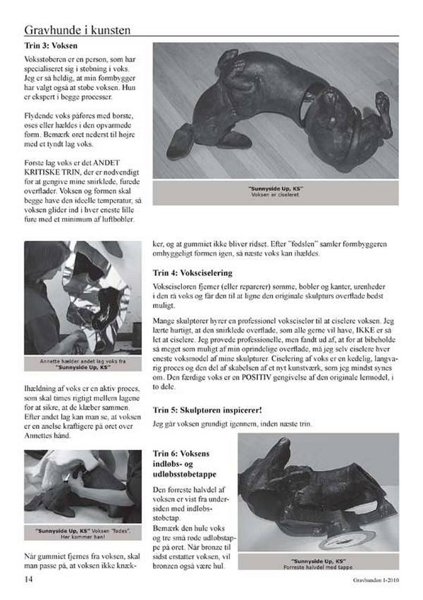 DGK Gravhunden - The Danish Dachshund Club Magazine, "Clay to Collector" Joy Beckner article